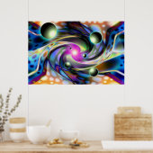 Psychedelische Dimensionen - Druck Poster (Küche)