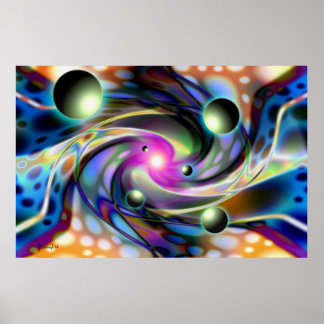 Psychedelische Dimensionen - Druck Poster