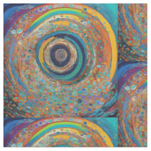 Psychedelische Drehmuster Stoff