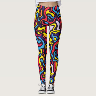 Psychedelische dunkle Farbe Leggings