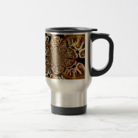 Psychedelische Edelstahlreisen/Tasse des Computers