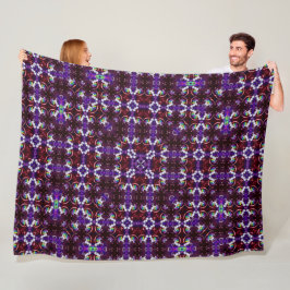 Psychedelische Einhorn-Mandala-Silk Fleecedecke