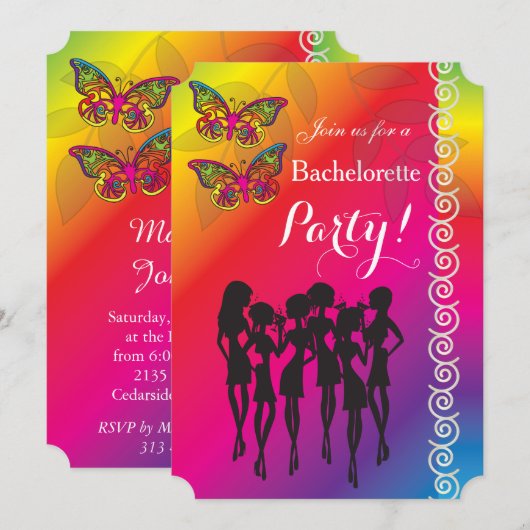 Psychedelische Einladung (Vorne/Hinten)