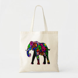 Psychedelische Elefant-Tasche Tragetasche