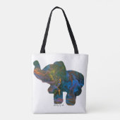 Psychedelische Elefant-Taschen-Tasche Tasche (Rückseite)