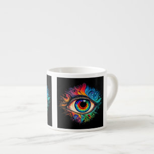 Psychedelische Espresso-Tasse mit Auge Espressotasse