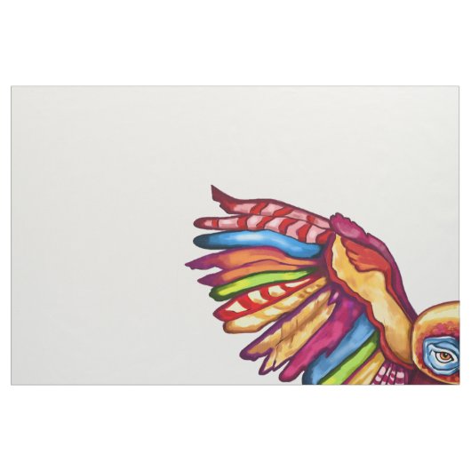 Psychedelische Eule im Flug Stoff (Fat Quarter (45,7 x 55,9 cm))