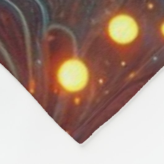 Psychedelische Eule in einem Kosmischen Wald Fleecedecke (Ecke)