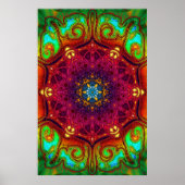 Psychedelische Exkursionen Mandala Art Poster (Vorne)