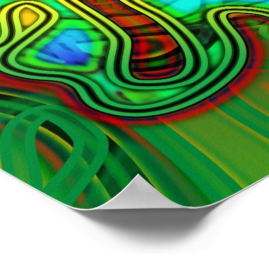 Psychedelische Exkursionen Mandala Art Poster (Ecke)