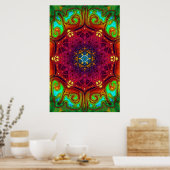 Psychedelische Exkursionen Mandala Art Poster (Küche)