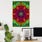 Psychedelische Exkursionen Mandala Art Poster (Heimbüro)