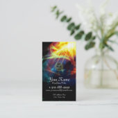 Psychedelische Explosions-Fraktal-Geschäfts-Karte Visitenkarte (Stehend Vorderseite)