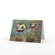 Psychedelische Fantasie geklappte Grußkarte