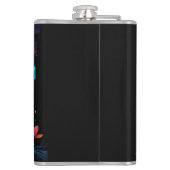 Psychedelische Fantasie Hippy Owl Flachmann (Rückseite)