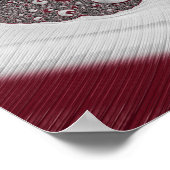 Psychedelische Fantasie Striped Magenta White Spir Poster (Ecke)