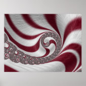 Psychedelische Fantasie Striped Magenta White Spir Poster (Vorne)