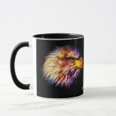 Psychedelische Fantasy Exotic Fraktal Vivid Eagle Tasse (Links)