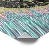 Psychedelische Fantasy Spiral Groovy Fraktal Art Poster (Ecke)