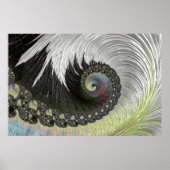 Psychedelische Fantasy Spiral Groovy Fraktal Art Poster (Vorne)