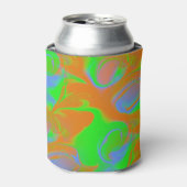 Psychedelische Farben 2 Dosenkühler (Kanne Vorderseite)