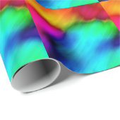 Psychedelische Farben Geschenkpapier (Rolleneckpunkt)