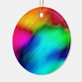 Psychedelische Farben Keramik Ornament (Links)