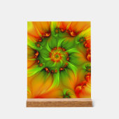 Psychedelische Farben Modernes Abstraktes Fraktal  Acrylschild (Vorderseite)