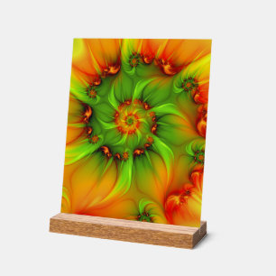 Psychedelische Farben Modernes Abstraktes Fraktal  Acrylschild