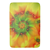 Psychedelische Farben Modernes Abstraktes Fraktal  Badematte (Vorderseite Vertikal)