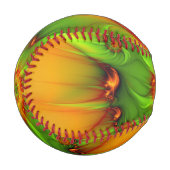 Psychedelische Farben Modernes Abstraktes Fraktal  Baseball (Vorderseite Links)