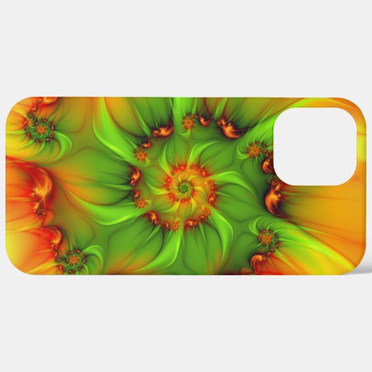 Psychedelische Farben Modernes Abstraktes Fraktal  Case-Mate iPhone Hülle (Rückseite / Rechts)