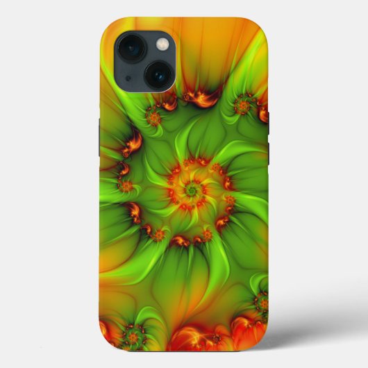 Psychedelische Farben Modernes Abstraktes Fraktal  Case-Mate iPhone Hülle (Rückseite)
