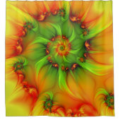 Psychedelische Farben Modernes Abstraktes Fraktal  Duschvorhang (Vorderseite)