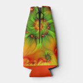 Psychedelische Farben Modernes Abstraktes Fraktal  Flaschenkühler (Rückseite)