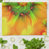 Psychedelische Farben Modernes Abstraktes Fraktal  Geschirrtuch (Gefaltet)