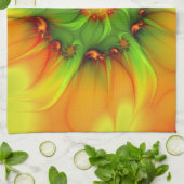 Psychedelische Farben Modernes Abstraktes Fraktal  Geschirrtuch (Gefaltet)