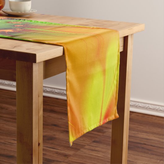 Psychedelische Farben Modernes Abstraktes Fraktal Kurzer Tischläufer (Beispiel)