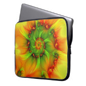 Psychedelische Farben Modernes Abstraktes Fraktal Laptopschutzhülle (Vorderseite Links)