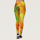 Psychedelische Farben Modernes Abstraktes Fraktal Leggings (Rückseite)