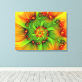 Psychedelische Farben Modernes Abstraktes Fraktal Leinwanddruck (Insitu (Holzboden))