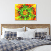Psychedelische Farben Modernes Abstraktes Fraktal Leinwanddruck (Insitu (Schlafzimmer))