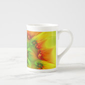 Psychedelische Farben Modernes Abstraktes Fraktal  Porzellantasse (Rechts)