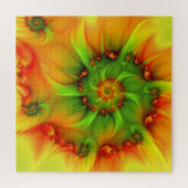 Psychedelische Farben Modernes Abstraktes Fraktal Puzzle (Horizontal)