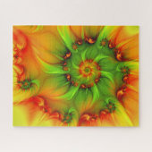 Psychedelische Farben Modernes Abstraktes Fraktal Puzzle (Horizontal)