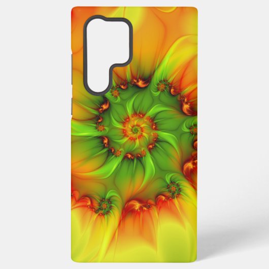 Psychedelische Farben Modernes Abstraktes Fraktal  Samsung Galaxy Hülle (Rückseite)