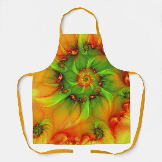 Psychedelische Farben Modernes Abstraktes Fraktal  Schürze (Vorderseite)