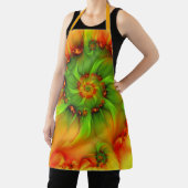 Psychedelische Farben Modernes Abstraktes Fraktal  Schürze (InSitu)