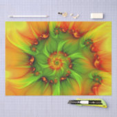 Psychedelische Farben Modernes Abstraktes Fraktal Seidenpapier (Handwerk)