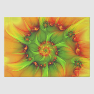 Psychedelische Farben Modernes Abstraktes Fraktal Seidenpapier